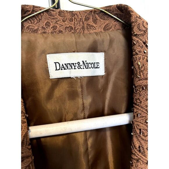 DANNY AND NICOLE Beaded Brocade Blazer Jacket Size M (?) Vintage - Picture 4 of 9